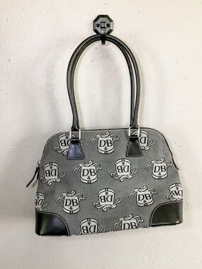 NWOT Dooney & Bourke Gray DB Logo Donegal Crested Dome Satchel
